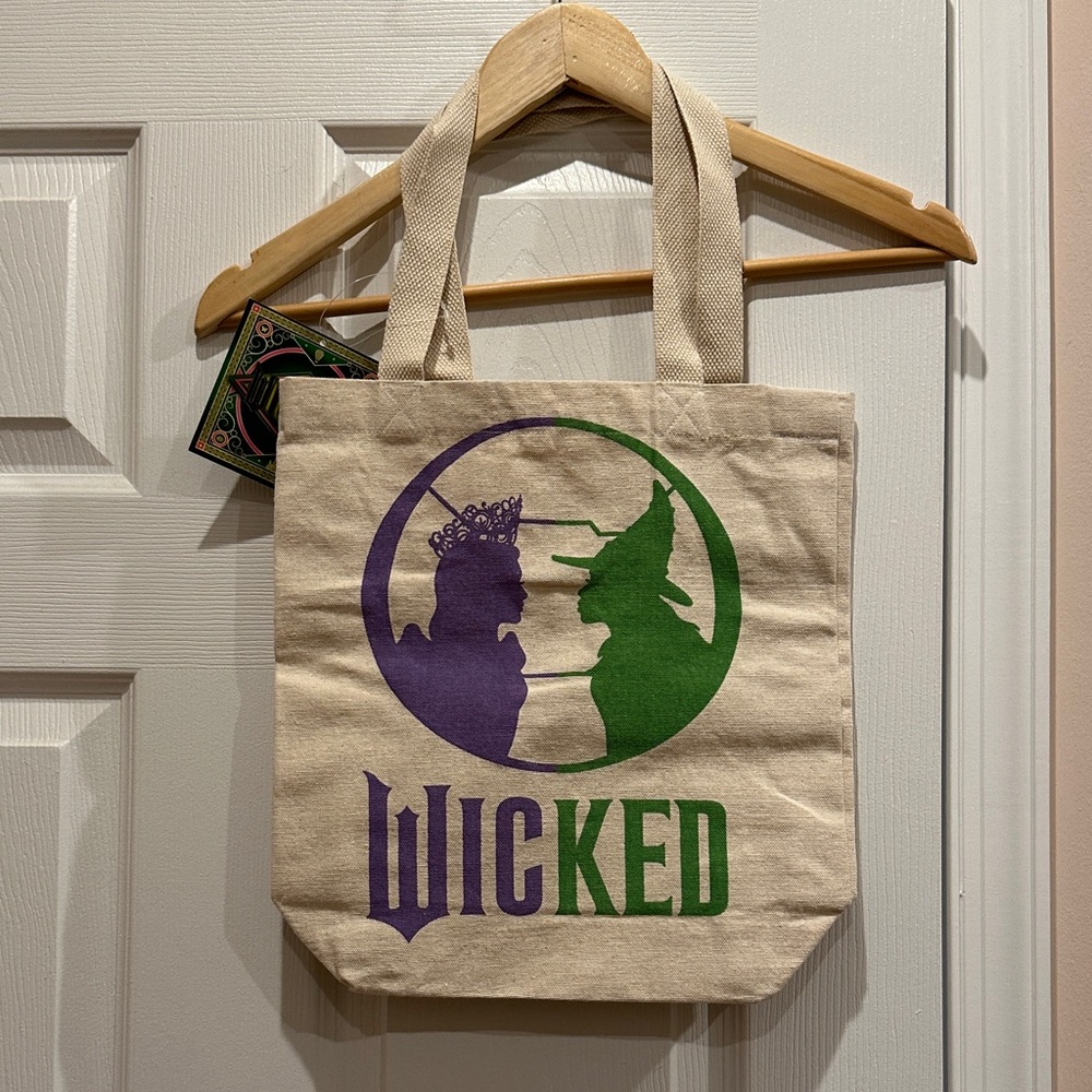 Wicked Canvas Tote Bag - Green and Purple
